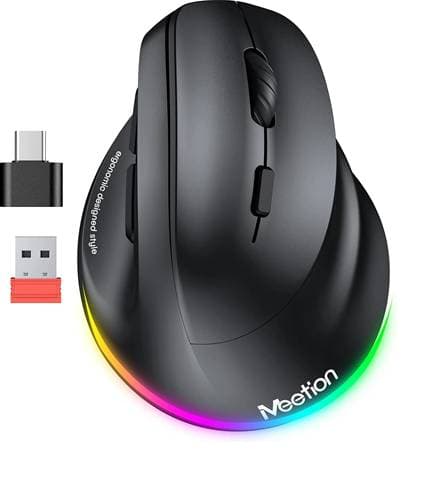 MOUSE WIRELESS ERGONOMICO MT-BTM010R AZUL MEETION - Imagen 1