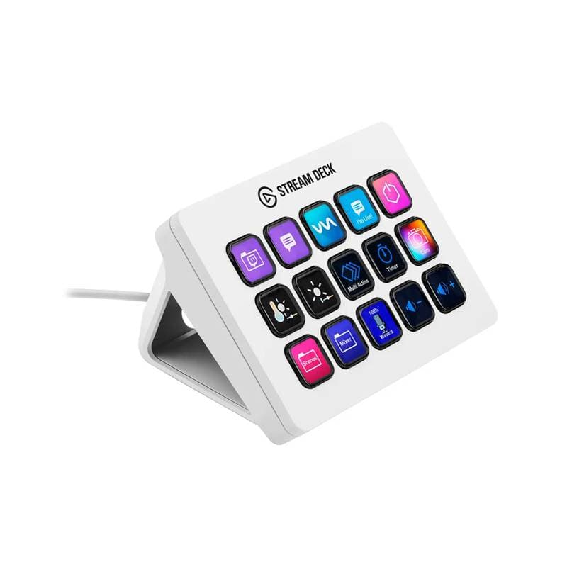 STREAM DECK LCD CORSAIR 15 TECLAS CUBIERTAS DE FLUJO MK2 WHITE - Imagen 1