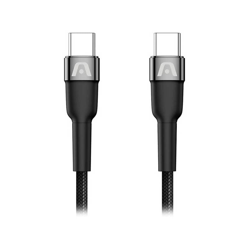 CABLE ARGOM DURASPEED TYPE-C TO TYPE-C 240W ULTRA FAST CHARGE 1.8mts Black - Imagen 1