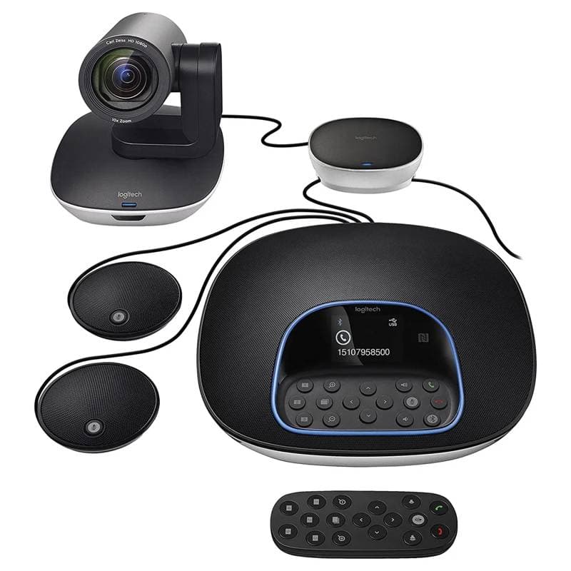 CONFERENCE-CAM LOGITECH GROUP BUNDLE FHD ZOOM 10X-BT-MICS EXPANSION HASTA 20 PERSONAS VISION 90 - Imagen 1