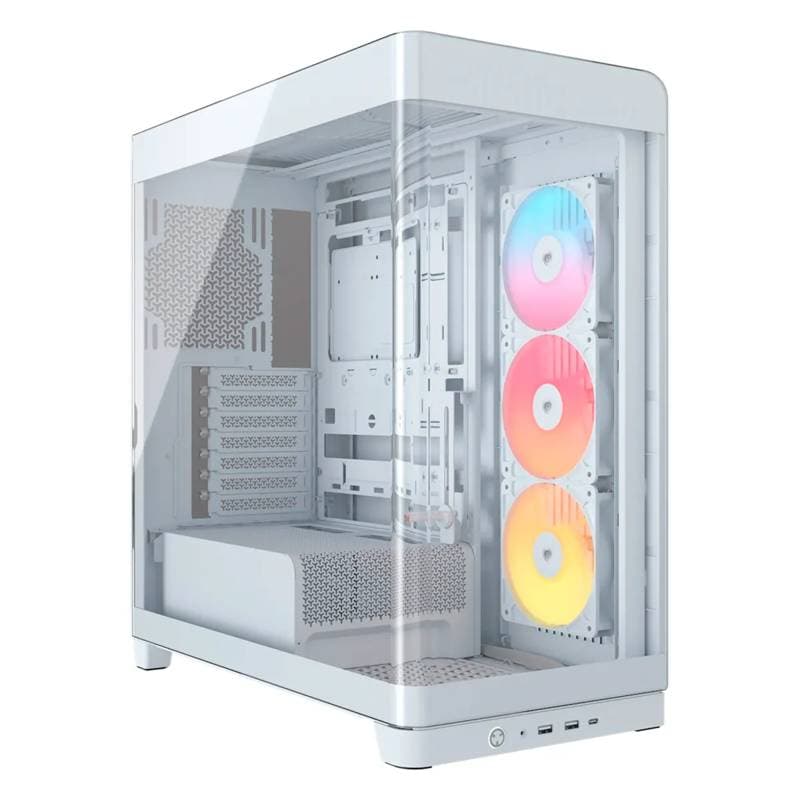 CASE CORSAIR ATX 4500X FRAME RS-R  ARGB Panoramic Glass 2USB3.2 HD-Audio Mid-Tower White - Imagen 1
