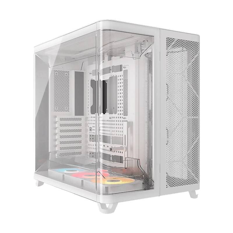 CASE CORSAIR ATX TRIPLE CAMARA ARGB AIR 5400 Tempered Glass 2USB3.2 HD-Audio Mid-Tower White - Imagen 1