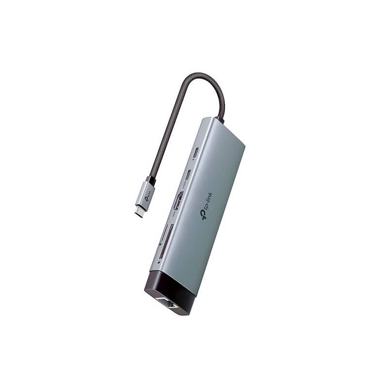 HUB TP-Link USB Tipo-C 9 in 1 con Puerto HDMI 4K 60Hz. SD microSD Fast Charge Silver - Imagen 1