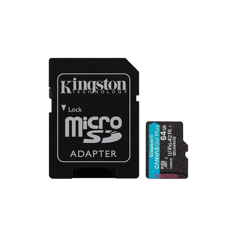 Micro-SDXC 64GB Canvas Go Plus 200MB-s  Categoria 10 A2 U3 V30 Card with Adapter - Imagen 1