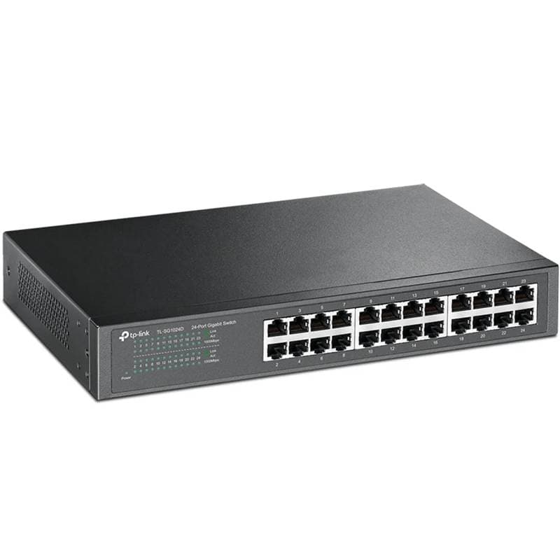 SWITCH INTELIGENTE SENCILLO DE 24-PUERTOS 10-100-1000MBPS TL-SG1024D - Imagen 1