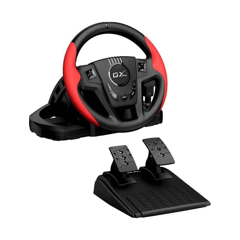 RACING WHEEL GENIUS SPEEDMASTER CON PEDAL PARA PS4  PS3 PC - Imagen 1