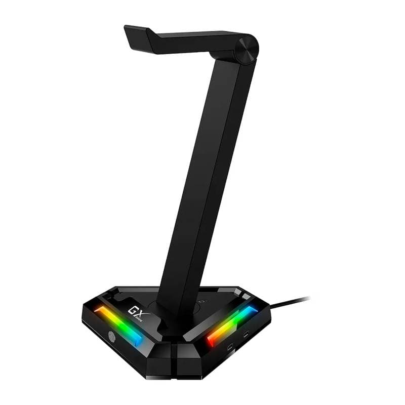 SOPORTE GENIUS PARA AURICULARES 2 PUERTOS USB A Y 2 PUERTOS USB BLACK - Imagen 1
