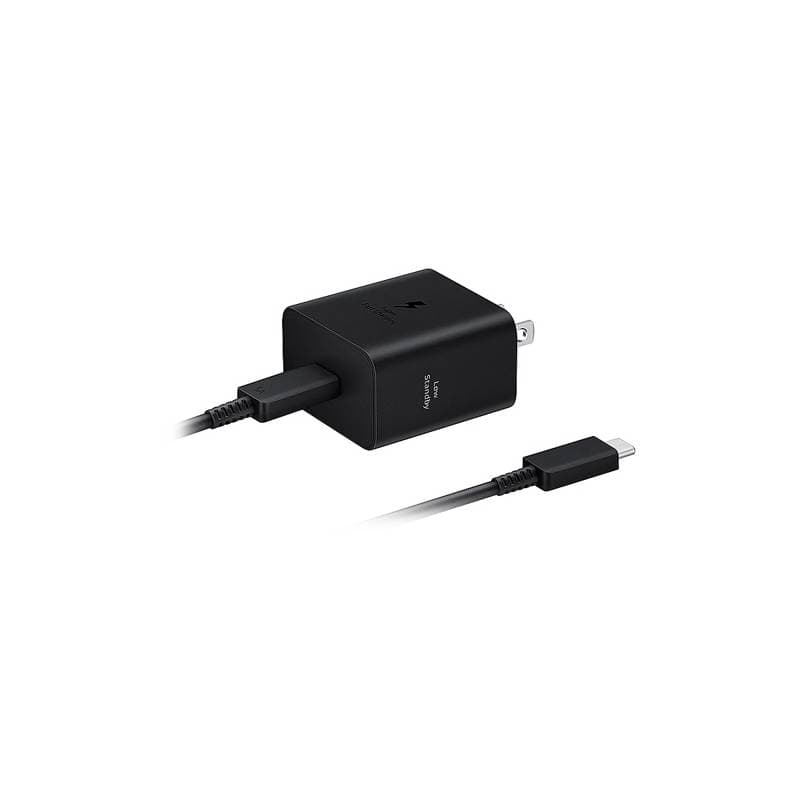 CARGADOR DE PARED SAMSUNG EP-T4511XBE 45W USB-C NEGRO-CABLE - Imagen 1