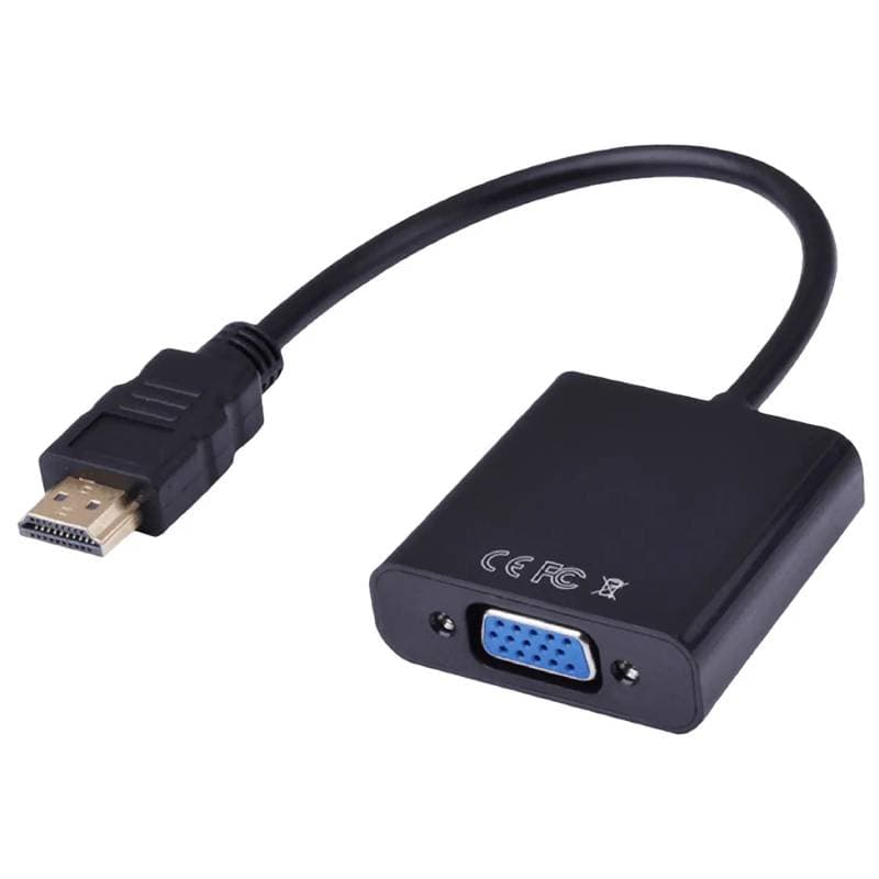 ADAPTADOR ARGOM HDMI TO VGA NEGRO - Imagen 1