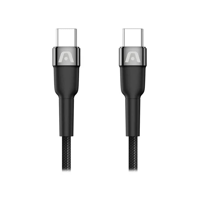 CABLE ARGOM CB-0049BK TYPE-C TO TYPE-C 100W NYLON BRAIDED DURA SPEED 1.8M BLACK - Imagen 1