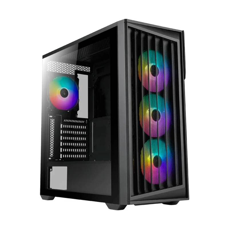 CASE AZZA TORRENT AZ-490 Gaming Vidrio-Templado 7Slots 4 Ven. 2USB3.0 USB-C RGB Mid Tower Black - Imagen 1