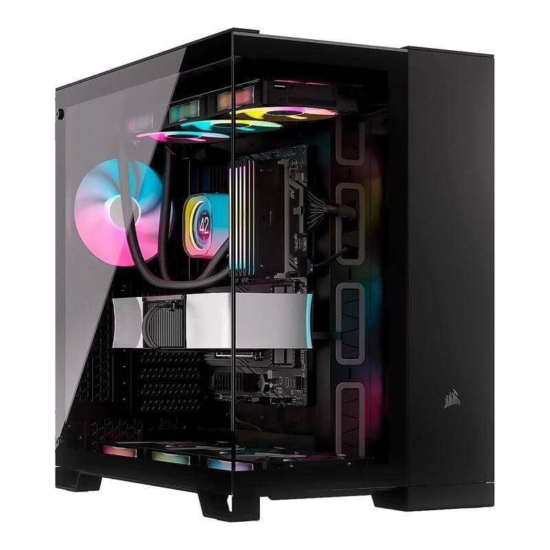CASE CORSAIR ATX iCUE LINK 6500X RGB 3VEN. SYSTEM-HUB DOS-CAMARAS Black - Imagen 1