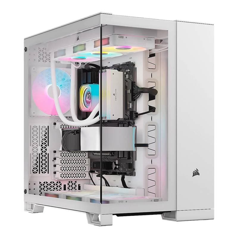 CASE CORSAIR ATX iCUE LINK 6500X RGB 3VEN. SYSTEM-HUB DOS-CAMARAS WHITE - Imagen 1