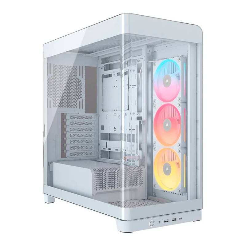 CASE CORSAIR ATX 4500X LX-R RGB iCUE LINK Panoramic Glass 2USB3.2 HD-Audio Mid-Tower White - Imagen 1