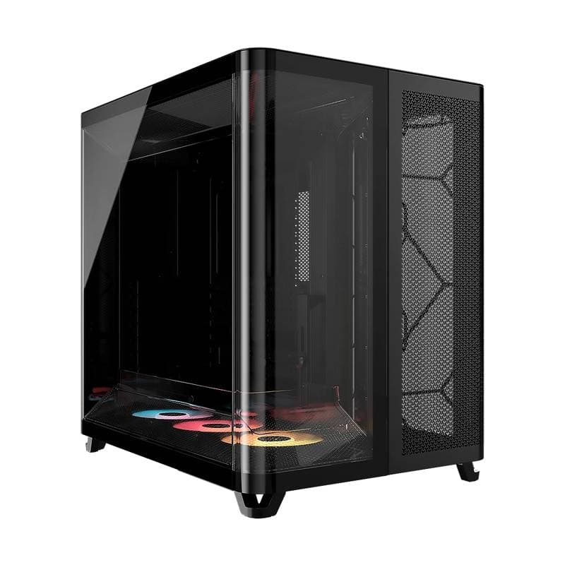 CASE CORSAIR ATX TRIPLE CAMARA ARGB AIR 5400 Tempered Glass 2USB3.2 HD-Audio Mid-Tower Black - Imagen 1