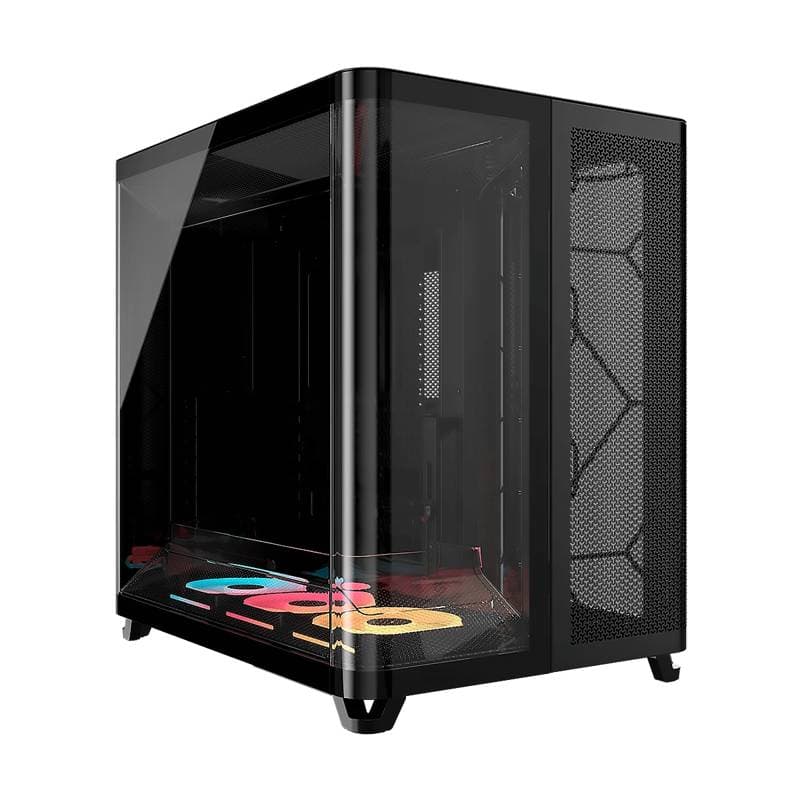 CASE CORSAIR ATX TRIPLE CAMARA AIR 5400 LX-R RGB iCUE LINK Tempered 2USB3.2 HD-Audio Mid-Tower Black - Imagen 1