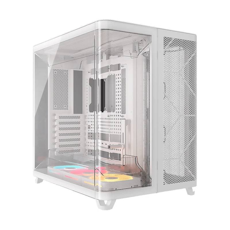 CASE CORSAIR ATX TRIPLE CAMARA AIR 5400 LX-R RGB iCUE LINK Tempered 2USB3.2 HD-Audio Mid-Tower White - Imagen 1