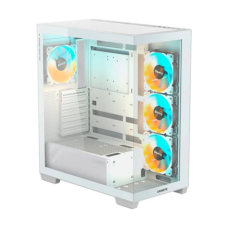 CASE GIGABYTE C500 Panoramic Stealth ICE Mid-Tower Vidiro Templado USB-C 4 Vent-ARGB Blanco - Imagen 1