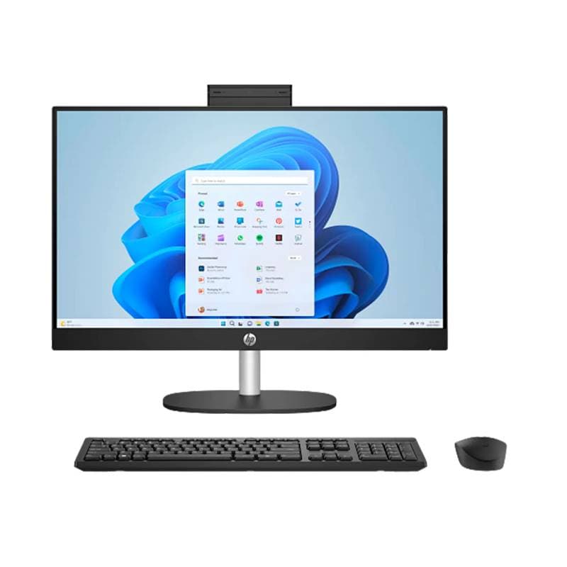 COP. HP AIO 24-cr0253la AMD Ryzen 5 8GB 512GB-M.2 23.8IInch-FHD HDMI USB-C 2USB-A-FreeDos BLACK - Imagen 1