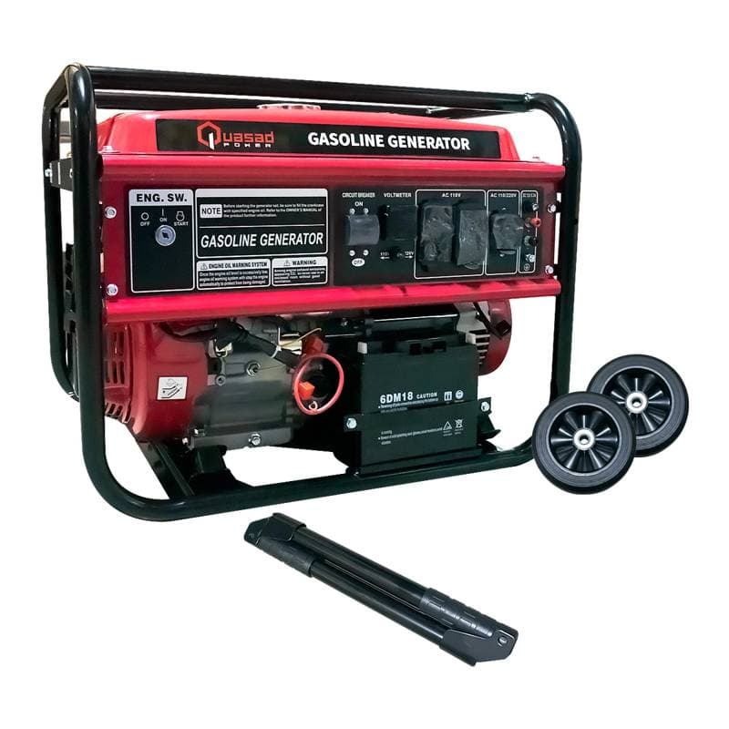 GENERADOR ELECTRICO QUASAD BS-7500E Gasalina Rated Output 6.0kw Max. Out. 6.5kw 100-220V - Imagen 1