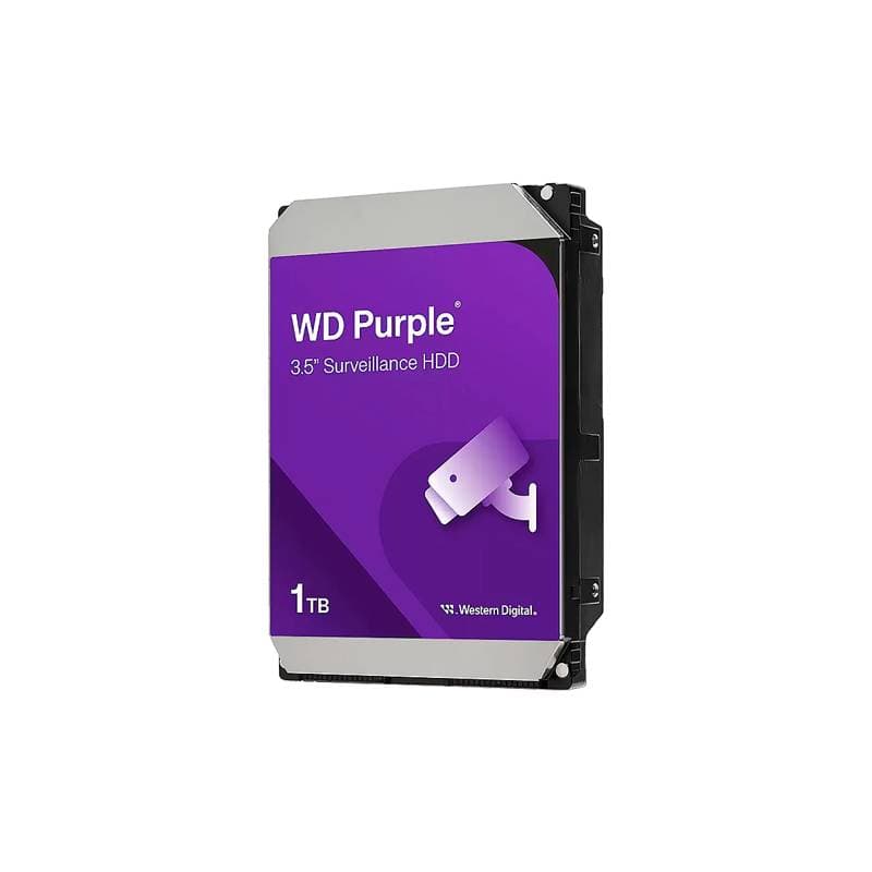 DISCO DURO WESTERN DIGITAL INTERNO 1TB 5400RPM 3.5INC. 24-7 VIDEO VIGILANCIA PURPLE - Imagen 1