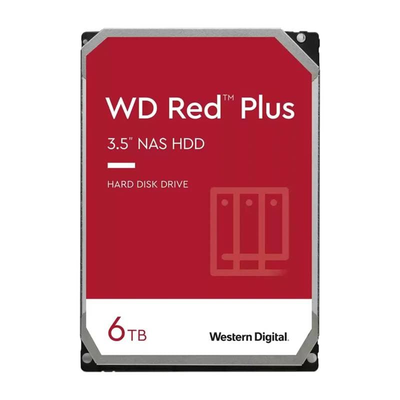 DISCO DURO WESTERN DIGITAL-INTERNO 6TB 5400RPM 3.5INC. 24-7-NAS SATA6GB-S CACHE 256MB RED PLUS - Imagen 1