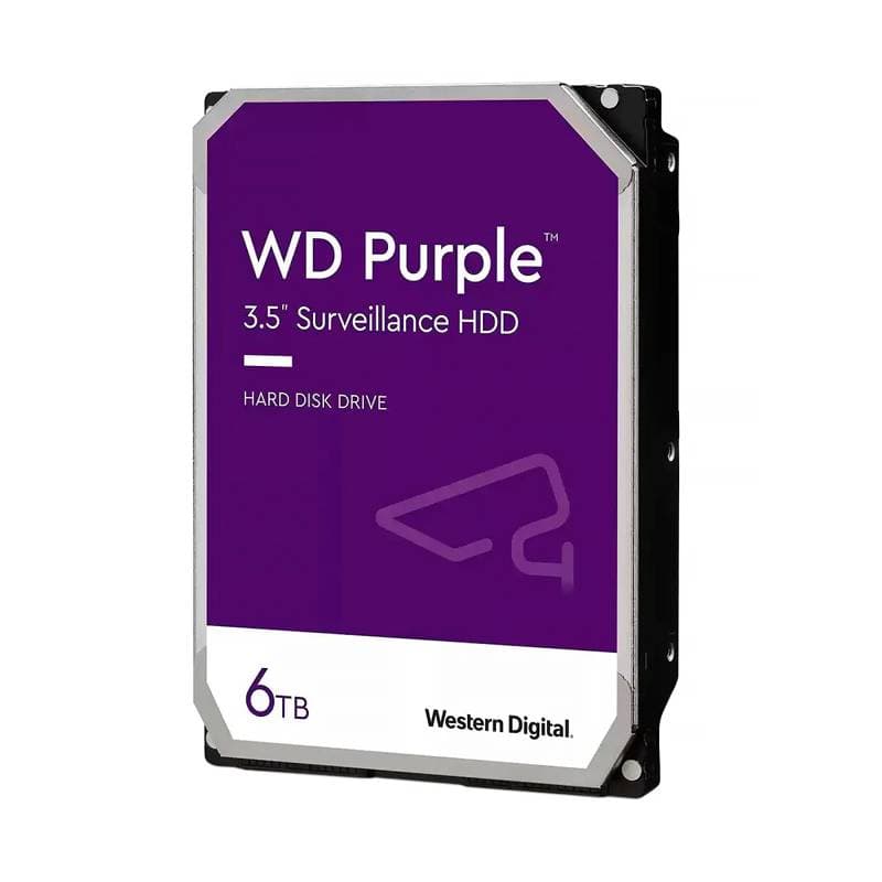 DISCO DURO WESTERN DIGITAL INTERNO 6TB 5400RPM 3.5INC. 24-7 VIDEO VIGILANCIA PURPLE - Imagen 1