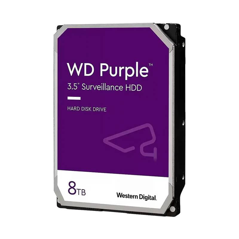 DISCO DURO WESTERN DIGITAL-INTERNO-PURPLE-8TB-5640RPM-3.5INC.-24-7-VIDEO VIGILANCIA PURPLE - Imagen 1