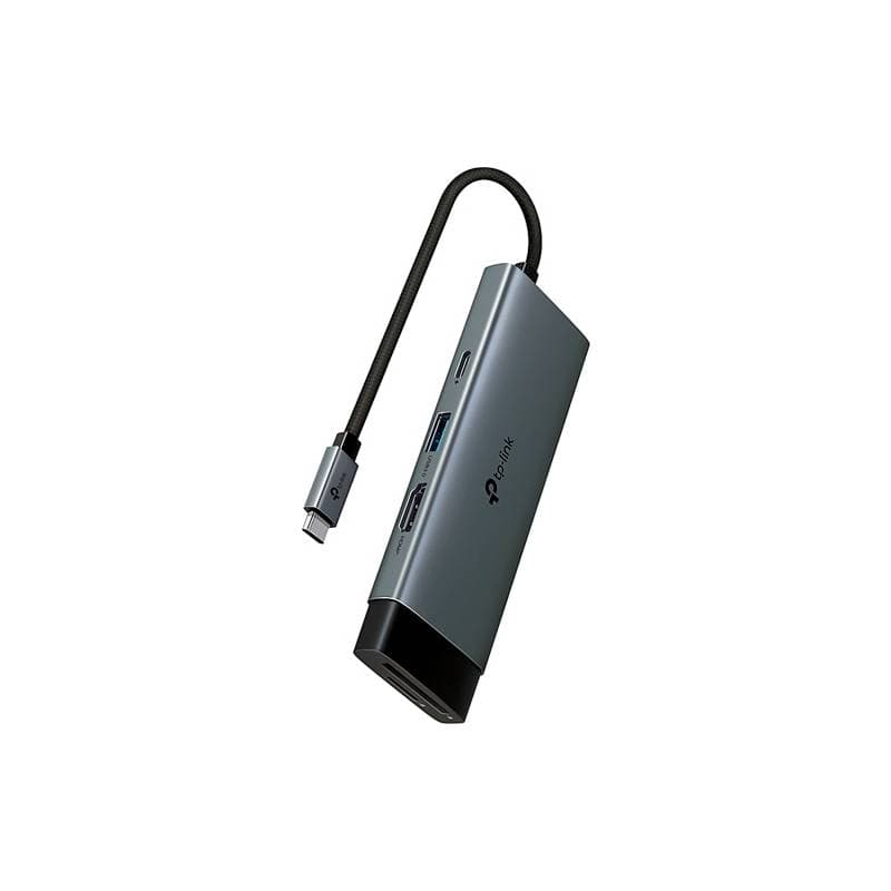 HUB TP-Link USB Tipo-C 7 in 1 con Puerto HDMI 4K 60Hz. SD microSD Fast Charge Silver - Imagen 1