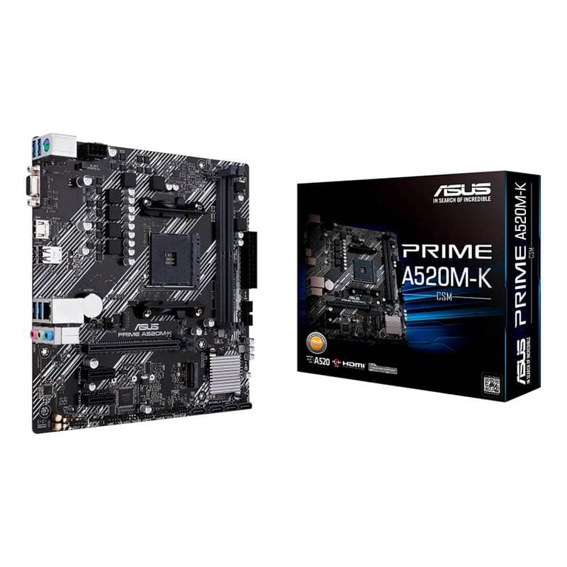 MBO ASUS PRIME A520M-K AM4 RYZEN 2DA. 2XDDR4 HDMI DP 12USB 4PCIE MATX - Imagen 1