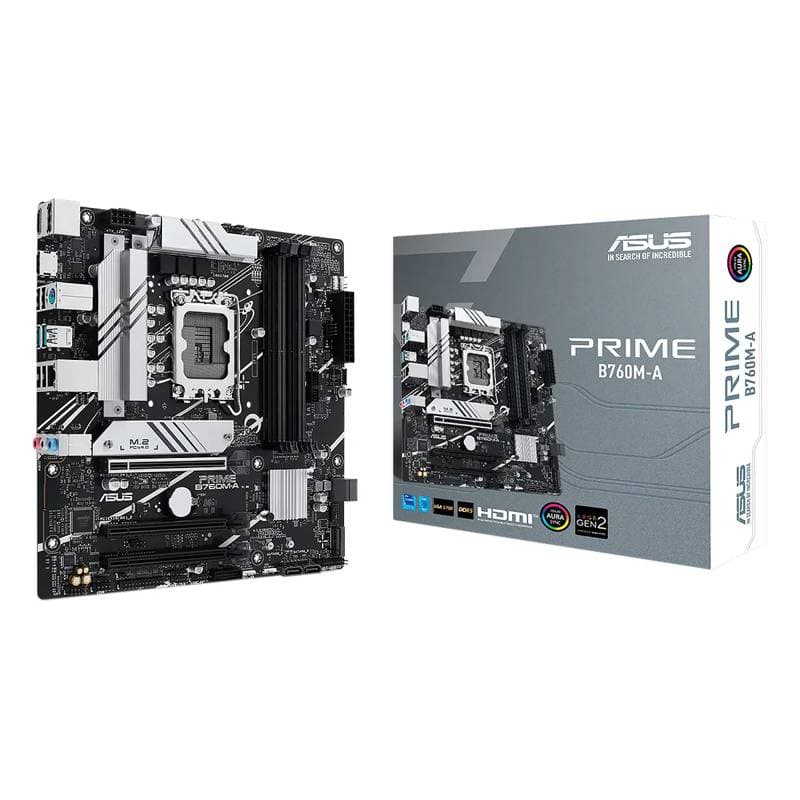 MBO ASUS PRIME B760M-A 13VA LGA1700 DDR5-7200 HDMI DP 2M.2 USB3.2 USB-C PCIE4.0 MATX - Imagen 1