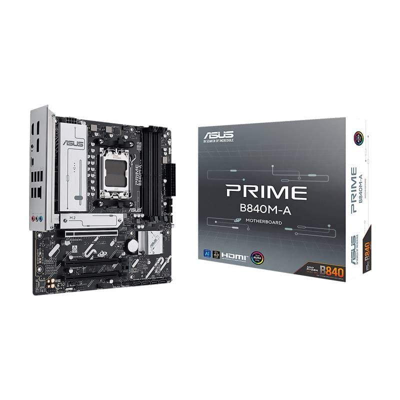 MBO ASUS Prime B840M-A AM5 AMD Ryzen 9000 DDR5 2DP HDMI 3M.2 7USB PCIe 4.0 mATX - Imagen 1