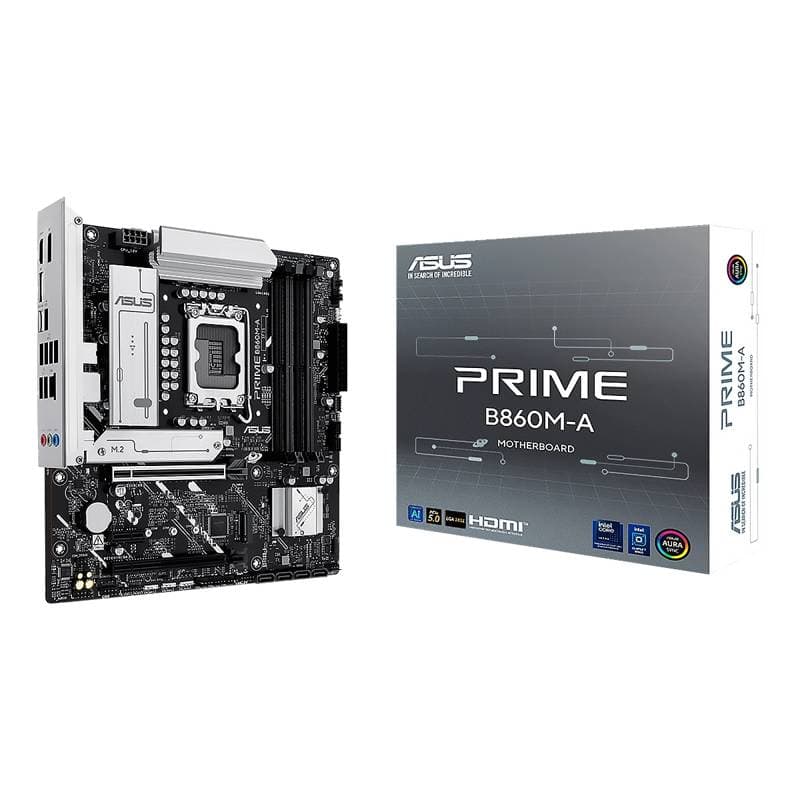 MBO ASUS Prime B860M-A Intel Core Ultra LGA1851 DDR5-8666Mhz 2DP HDMI M.2 PCIe5.0 uATX - Imagen 1
