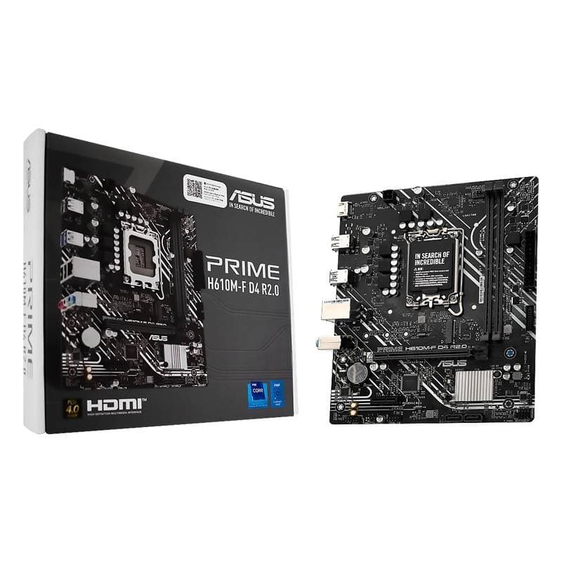 MBO ASUS PRIME H610M-F D4 14VA LGA1700 2DDR4-3200 1-HDMI M.2 2USB3.2 4USB2.0 PCIe4.0 mATX - Imagen 1
