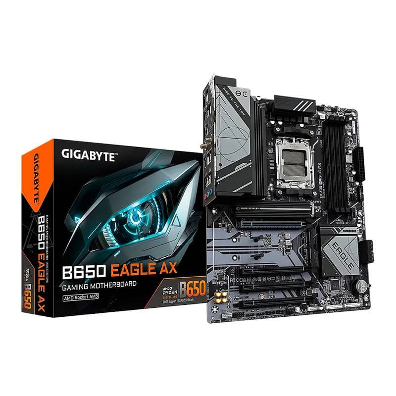 MBO GIGABYTE B650 EAGLE AX AMD AM5 RYZEN 7000 4DDR5 HDMI DP USBC 2PCIE 4.0 M.2 ATX - Imagen 1