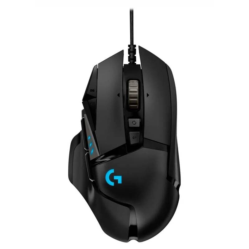 MOUSE LOGITECH GAMING G502 NEGRO HERO 16K G-HUB PESO AJUSTABLE RGB LIGHTSYNC USB ALAMBRICO - Imagen 1