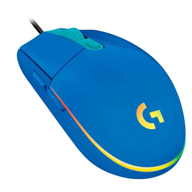 MOUSE LOGITECH GAMING G203 AZUL ALAMBRICO RGB LIGHTSYNC G-HUB - Imagen 1