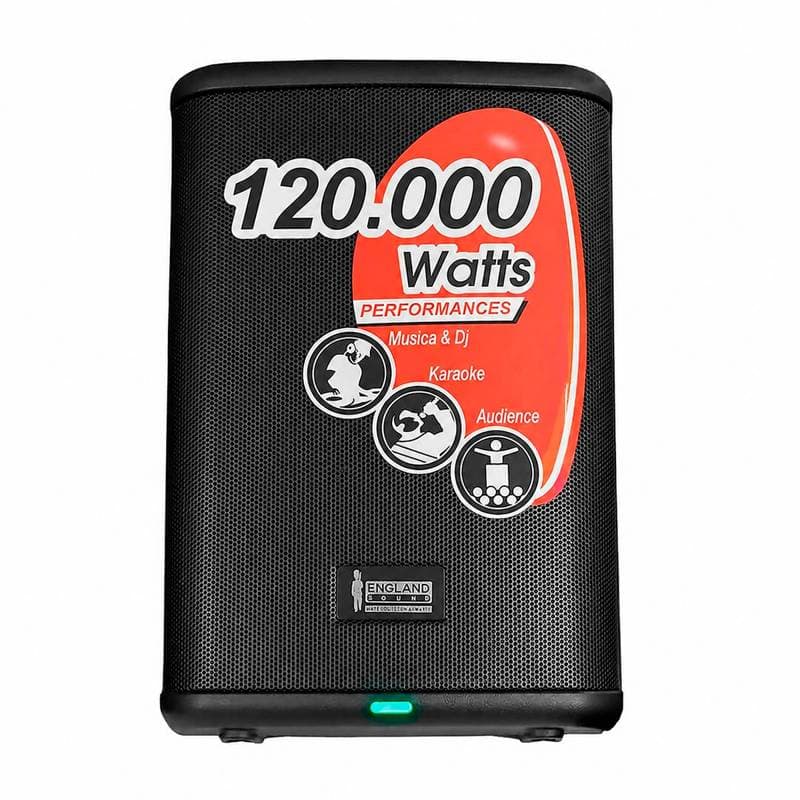 PARLANTE ENGLAND SOUND ES-POWERMAX 8-BAT 8INC. BT5.0 BLACK - Imagen 1