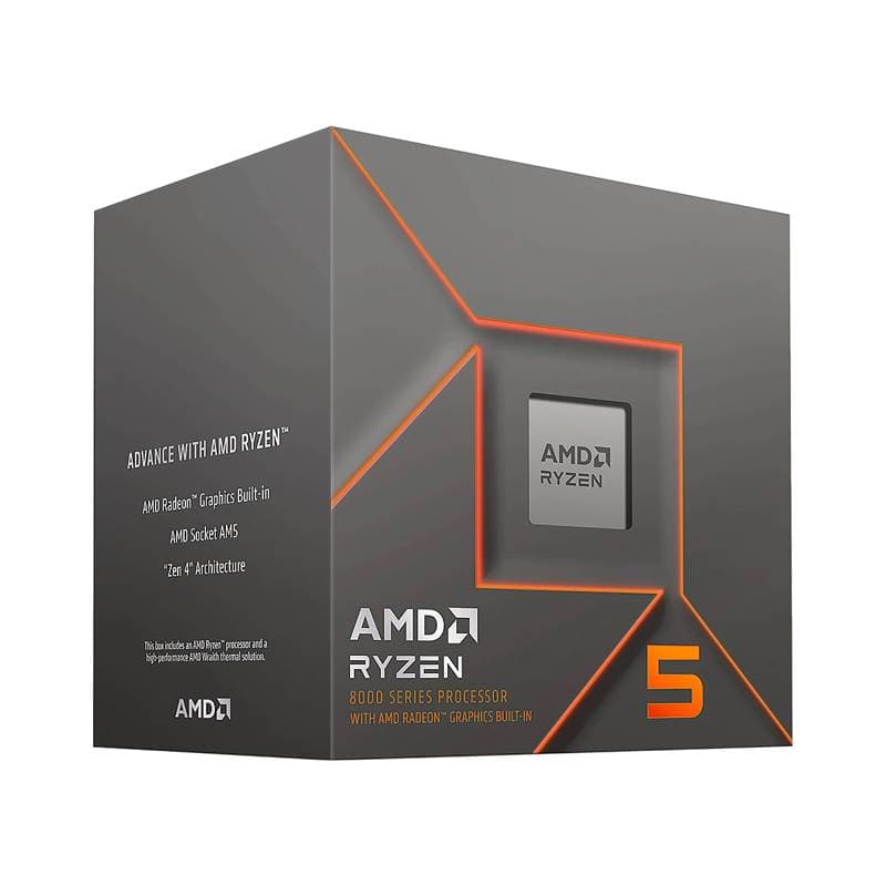 PROC. AMD AM5 RYZEN-5 8500G 3.4GHZ 6C 12HILOS 6MB-CACHE 65W VID-740-RADEON - Imagen 1