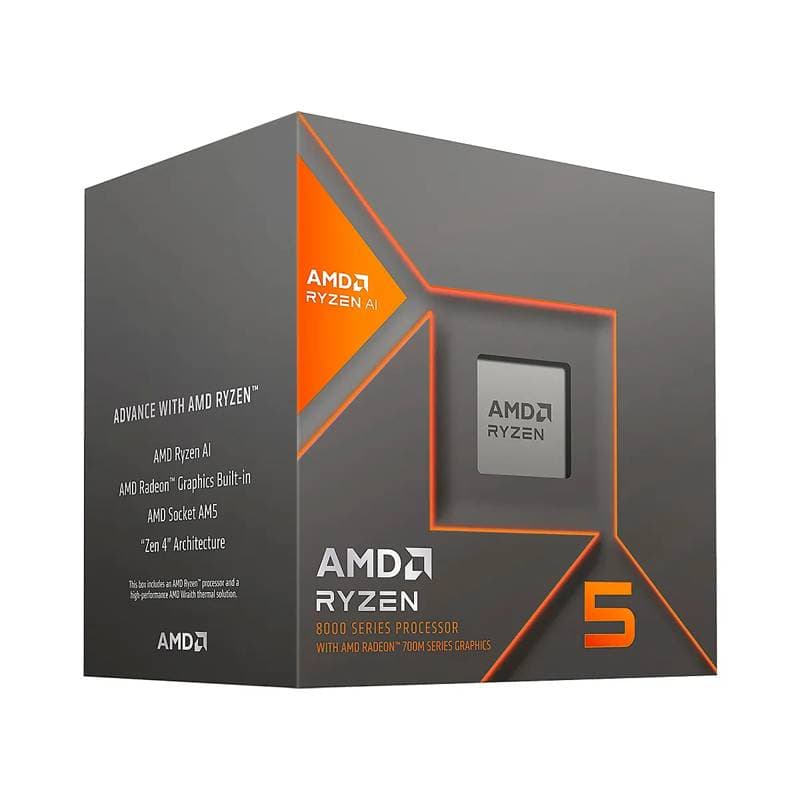 PROC. AMD RYZEN 5 8600G AM5 5.0GHZ 6CORE 12HILOS CACHE 22MB 65W WITHOUT THERMAL SOLUTION - Imagen 1