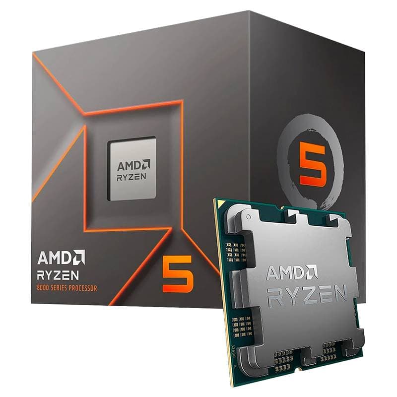 PROC. AMD RYZEN 5 AM5 8400F 4.2GHZ 6CORE 12HILOS 6MB CACHE 65W WITH FAN BOX - Imagen 1