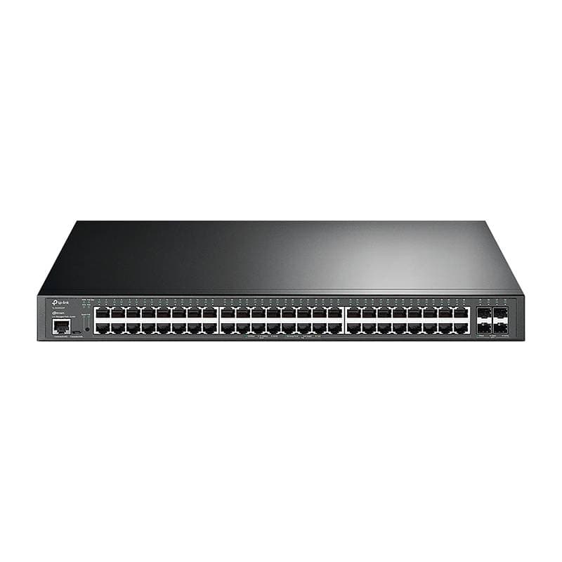 SWITCH TP-Link ADMINISTRABLE JetStream 48P Gigabit con 4Puetos 10GE SFP Plus y 48P PoE Plus - Imagen 1