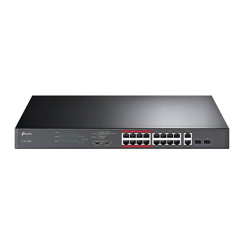 SWITCH TP-LINK TL-SL1218MP No Gestionable PoE 16Port 10-100Mbps 2P-SFFP Gigabit - Imagen 1