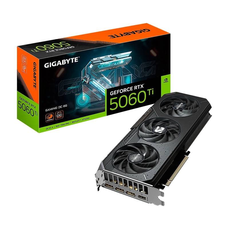 VIDEO GIGABYTE GeForce RTX-5060 Ti GAMING OC8GB GDDR7 128Bit HDMI 3DP 3Vent. PCIex5.0 - Imagen 1