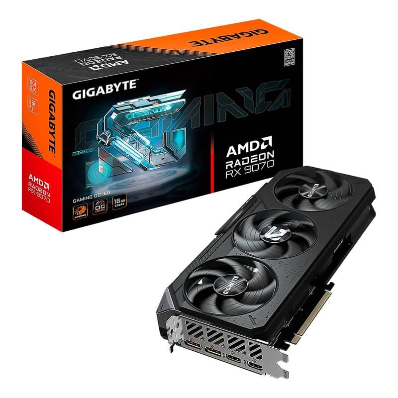 VIDEO GIGABYTE Radeon RX-9070 GAMING OC 16GB 256BIT GDDR6 2DP 2HDMI 3VEN. PCI EXP. 5.0 - Imagen 1