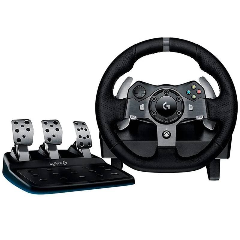 VOLANTE DRIVING LOGITECH G920 NEGRO XBOX ONE-PC SIMULACION INMERSIVA-PEDALES AJUSTABLES - Imagen 1